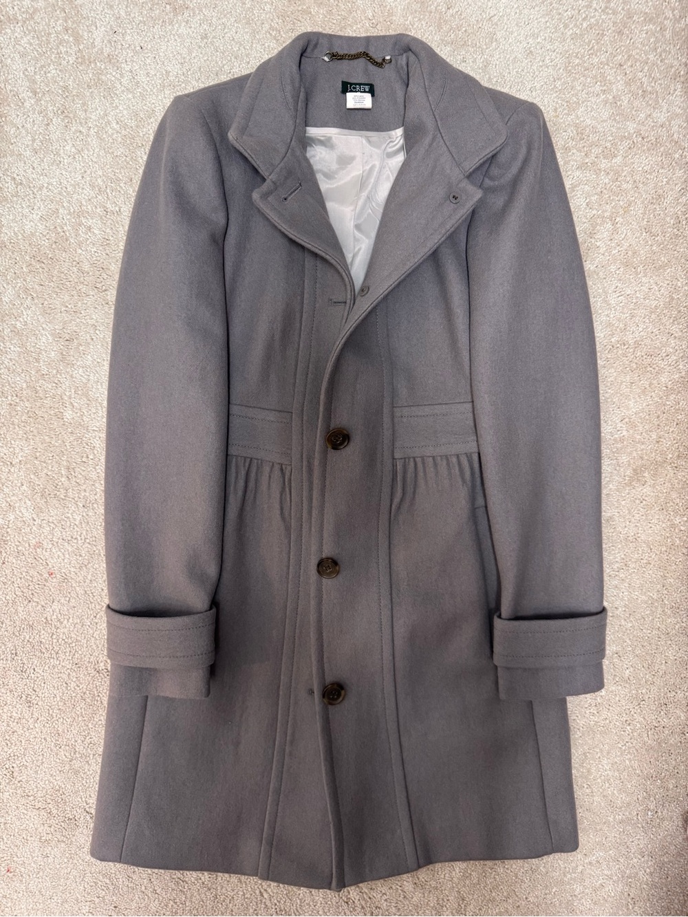 J. Crew Gray Wool-Blend Pea Coat